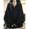 Sudadera Chaqueta Rosa Holgada para Mujer Principios de Otoño Delgada Estilo Coreano Conjunto Sudadera con Capucha Petite Cárdigan 2026 Nuevo