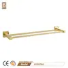 Traje de colgante de baño de oro cepillado de lujo simple transfronterizo de Amazon, toallero de cobre de doble capa para baño