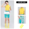 Ropa de Baile para Niñas, Chaleco Amarillo de Cuello Alto, Atuendo de Práctica, Atuendo de Presentación, Modelo de Entrenamiento de Yoga Jazz