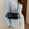 Bolsa Plissada de Cor Sólida da Moda para Mulheres 2026 Nova Bolsa Transversal Casual Versátil Bolsa Saco Tendência