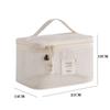 Bolsa de Maquillaje de Doble Capa de Nuevo Estilo Transfronteriza de Aspecto Elegante con Compartimentos, Bolsa de Almacenamiento de Viaje, Gran Capacidad, Neceser Portátil de PVC
