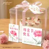 Tarjeta de felicitación fresca y sencilla para el Día de la Madre para Estudiantes y Jardín de Infancia DIY Mom Decoración de Tarjeta Flor Pastel Tarjeta colgante