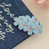 2025 Nuevo Pasador Dulce Resorte Bordado Flor de Cerezo Pasador Lado Frontal del Cabello Flequillo Cabello Suelto bb Clip Tocado