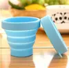 Taza de agua plegable de silicona de grado alimenticio, taza para exteriores, plegable, retráctil, taza de compresión portátil para viaje para enjuague bucal