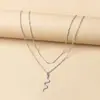 Collar de Aleación al Por Mayor Joyería Popular Transfronteriza Europea y Americana Moda Multi-Capa Amor Colgante Gota de Agua Cadena Clavicular Retro para Mujer