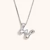 Collar de Diseño de Nicho de Moda Transfronterizo Ins Europeo y Americano Acero Inoxidable Chapado en Oro de 18 Quilates Collar con Letras de Burbuja de Alta Gama para Mujer