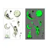 Nuevas pegatinas de tatuaje espacial luminosas elementos de aviación geniales pegatinas luminosas pegatinas para la cara de niños pegatinas para el brazo al por mayor