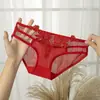 Ropa Interior Roja Festiva de Encaje Sexy del Año Zodiacal para Mujer 2026 Año Nuevo del Caballo Bragas Bordadas de Corte Bajo y Hueco para Mujer
