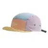 Gorra de Béisbol de Cinco Paneles de Color Bloqueado de Secado Rápido para Hombres y Mujeres en Verano, Ligera para Exteriores, con Visera, Versátil, Sombrero de Ala Suave