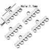 Conector de colgante plano de una pieza con base porosa de acero inoxidable, hebilla para pulsera, collar, pendiente, accesorios de joyería para bricolaje