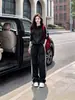 Conjunto de sudadera súper bonito para mujer, otoño e invierno, adelgazante, marca de moda, chaqueta con raya lateral, pantalones largos casuales, conjunto de dos piezas, moderno