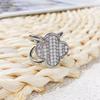 Pañuelo Cuadrado Pequeño de Perlas Hebilla Anillo Hebilla Multiusos Ropa Chal Hebilla Anillo Hebilla Ropa Combinable Accesorios Sencillos para Camisa