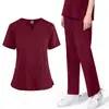 Niaahinn Básico Casual Tamanho Grande Jaleco Salão de Beleza Clínica Odontológica Hospital Médico Enfermeira Roupa de Trabalho