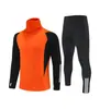 Conjunto de Roupas de Treino de Novo Estilo Transfronteiriço para Esportes e Lazer ao Ar Livre, Manga Longa, Gola Alta, Logo Personalizado, Atacado, para Homens, Mulheres e Crianças