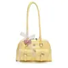 Bolsa de Ombro Casual Urbana Simples Estilo Coreano para Mulheres Moda Verão 2026 Nova Doce com Laço Tendência