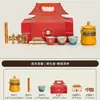 Juego de Té Kung Fu Cultural y Creativo de la Ciudad Prohibida, Juego de Tetera y Tazas de Té para Uso en Casa, Regalo para Personas Mayores, Maestros, Padres, Regalo de Año Nuevo y Cumpleaños