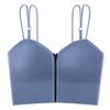 Top Verão com Zíper Envolto no Peito, Confortável Sutiã Push-Up Top-Up Sem Aros, Estilo Fino para Mulheres Usarem por Fora e por Dentro