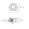 Tuerca autoblocante de nylon galvanizada Din985 Tuerca de seguridad Tuerca antiaflojamiento Tuerca para tornillo M3M4M5M6Mm8M10