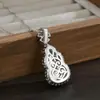 Collar de Calabaza de Jade Verde Estilo Chino Retro Sentido de Alta Gama Doble Bendición Cadena Versátil para la Clavícula