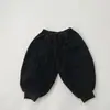 Calça Casual Infantil Estilo Coreano Retro Calça Cargo Solta para Meninos e Meninas Primavera Outono Estilo Grosso Calça de Bebê Calça Longa