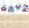 Conjunto de Ferramentas de Pintura Infantil Decoração Pendurada de Madeira para Pintura Molde de Pintura Conjunto de Pintura Colorida DIY