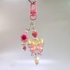 Sonho degradê rosa amarelo borboleta flor amor feito à mão com contas pingente de celular câmera ccd goo esta corrente para pendurar