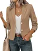 2026 Amazon comercio exterior transfronterizo popular para mujer color liso moda casual chaqueta blazer de manga larga cárdigan traje pequeño