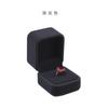 Caja de franela para anillos y pendientes, disponible en stock, joyero, embalaje para joyas, caja para anillos dobles de pareja, caja para anillos de pareja, caja para regalo con insignia