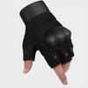 Luvas Táticas Meio-dedo Masculinas Respiráveis Antiderrapantes Resistentes ao Desgaste Casco Duro Protetor Fã do Exército Treinamento de Combate ao Ar Livre Luvas de Dedo Longo