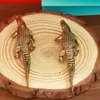 Ornamento de Crocodilo de Cobre Sólido, Incensário de Crocodilo de Cobre Sólido, Crocodilo Grande Realista, Animal de Chá Crocodilo Gigante, Ornamento de Mesa, Artigos de Cobre