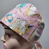 Gorro de Quirófano Gorro de Doctora Algodón Puro Estampado Gorro de Quirófano Estomatología Botón de Presión Palabra UCI Gorro de Enfermera