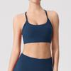 Colete de Yoga Europeu e Americano Feminino para Corrida Push-Up Fitness Roupa de Ginástica Sutiã Sem Mangas Pulôver Gola U Prática Costas Sutiã Esportivo