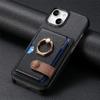 Adecuado para funda de teléfono móvil Apple 18Promax, funda con patrón de lichi de color sólido con borde de aceite, ranura para tarjeta y anillo, funda protectora para Iphone18