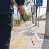 Bastón plegable para ciegos, Bastón reflectante para ciegos, Bastón para ciegos con cabeza giratoria, Bastón para ciegos de aleación de aluminio con 50% de descuento, Fácil de guardar