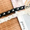 Novo estilo fragrante pequeno de 1,5 cm de largura, pérola branca, renda dourada, DIY, acessórios de renda decorativos feitos à mão para roupas, atacado