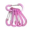 Alambre de acero de aleación de aluminio multicolor n.°. 5 Mosquetones con Forma de Calabaza para Exteriores, Clip para Mochila, Clip para Botella de Agua, Clip de Resorte Plano