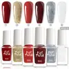 Esmalte de uñas para venta al por mayor transfronteriza, 6 colores, a base de agua, sin cocción, secado rápido, camaleón, color sólido, polvo de glitter, accesorios para decoración de uñas DIY
