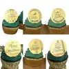 Estilo Ins Transfronterizo Marcado Láser Decoración para Cupcakes de Navidad Suministros para Fiestas Navideñas Disco Acrílico