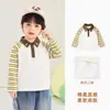 Camiseta Manga Longa Infantil Kaka Panda Camisa Polo Infantil Roupa de Outono para Meninas Roupa Casual para Bebê Roupas para Crianças Pequenas Tendência