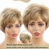 Peruca Transfronteiriça Moda Feminina Europeia e Americana Franja Lateral Dourada Cabelo Liso Curto Adereço de Cabeça Fábrica de Xuchang Atacado Direto