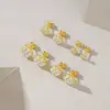 Comercio Exterior Chapado en Plata S925 Amarillo 18K Incrustado Moissanita Pendientes Europeos y Americanos Amazon Lujo Accesible Fábrica de Gama Alta Personalización