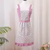 Moda Elegante Correa Vestido de Princesa Bolsillo Grande Anti-contaminación Delantal para Mujer Cocina Casera Cocinar Resistente a la Suciedad Ropa de Trabajo
