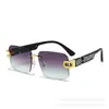 Gafas de Sol sin Marco Transfronterizas Europeas y Americanas Serie H-standard Gafas de Sol de Moda Gafas de Sol para Hombre Gafas de Sol para Viaje