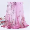 Novo Lenço de Seda Estampado de Chiffon para Primavera e Verão Lenço Feminino Fino Xale de Proteção Solar de Verão Versátil de Uso Duplo