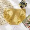 [Embalaje independiente] Ropa interior de encaje de talla grande para damas, pantalones bombachos sin costuras, antibacterianos, transpirables, cintura, calzones para damas