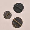 Bisagra redonda de bronce negro, bisagra antigua china, puerta de armario zapatero de madera de secuoya para muebles chinos.