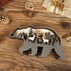 Artesanías de Madera Navideñas de Amazon Animales Creativos del Bosque Norteamericano Decoración de Sala de Estar Adornos de Alce Oso Pardo