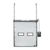 Puerta elevable de chapa de acero color de doble capa, puerta de aleta industrial, puerta corredera industrial de taller, puerta elevable industrial eléctrica resistente a la corrosión