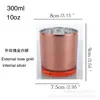 Nuevo frasco de vidrio para velas de 300 ml, galvanizado, chapado iónico, de colores, botella de vidrio spot, taza para velas de aromaterapia