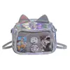 Bolsa fofa Feminina Soft Girl Estudante Dor Bolsa Transparente Bolsa Estilo Japonês Estilo Universitário JK Bolsa de Bebê Ombro Crossbody Bolsa